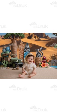 Tło fotograficzne „Safari na pustyni – egzotyczna przygoda” | 4122